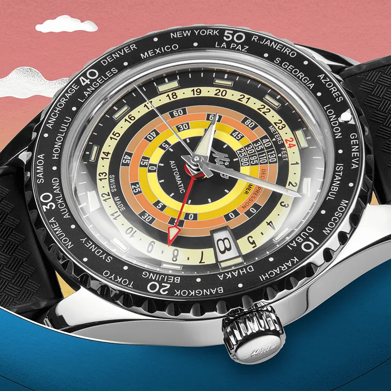 Mido Ocean Star Decompression Worldtimer Men's Watch | M026.829.17.051.00